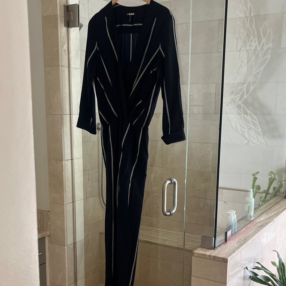 Maje Black and White Jumpsuit